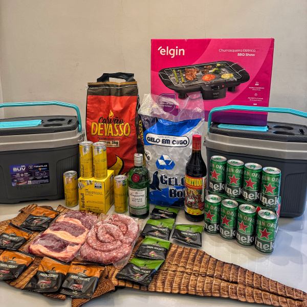 KIT C/CHURRASQUEIRA ELÉTRICA (PREMIADA)